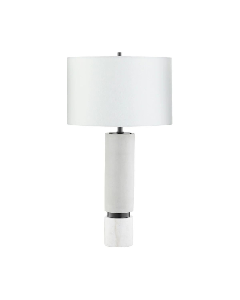 Contemporary Distinctive Light WTL1105 Black White Marble Table Lamp