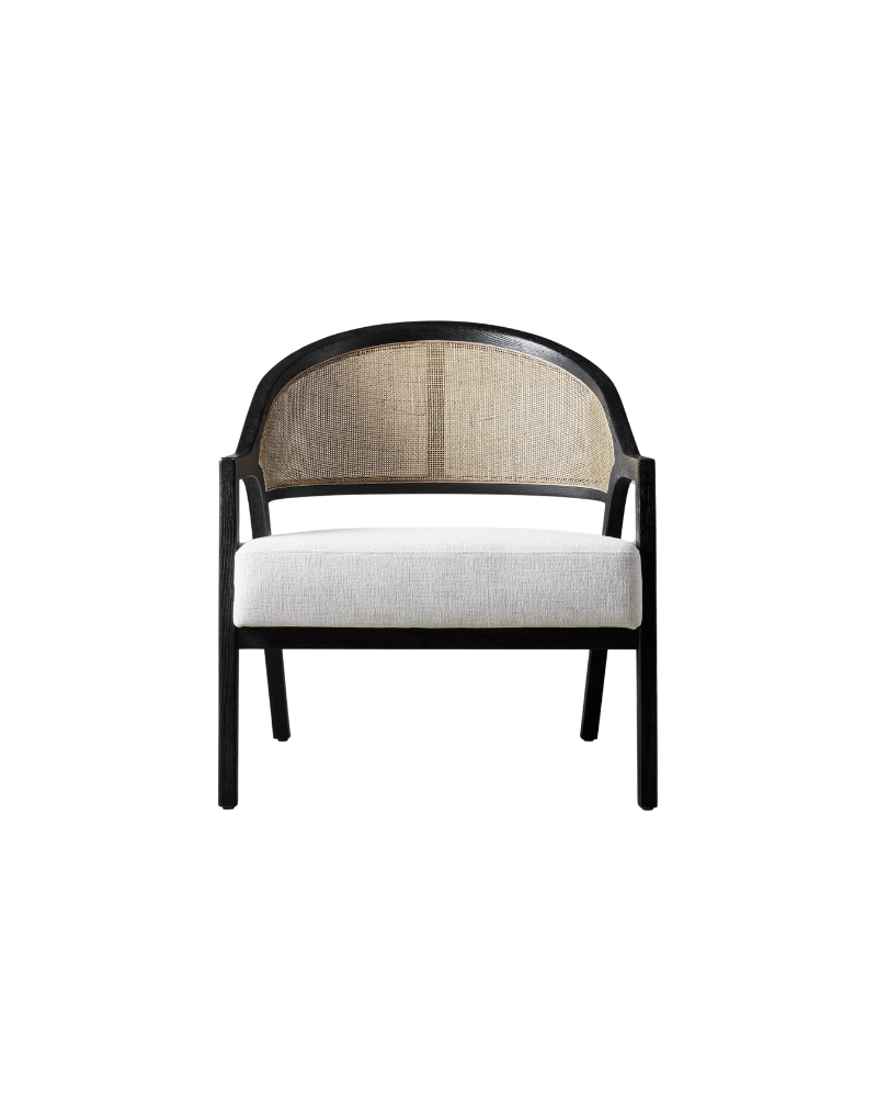 Emilia Occasional Chair Rattan & Black Ash