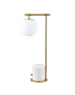 Contemporary Stylish Light Marble Base Table Lamp Glass Ball Shade