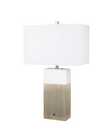 Contemporary Light Stylish Cream Marble Base Table Lamp Cream Linen Fabric Shade