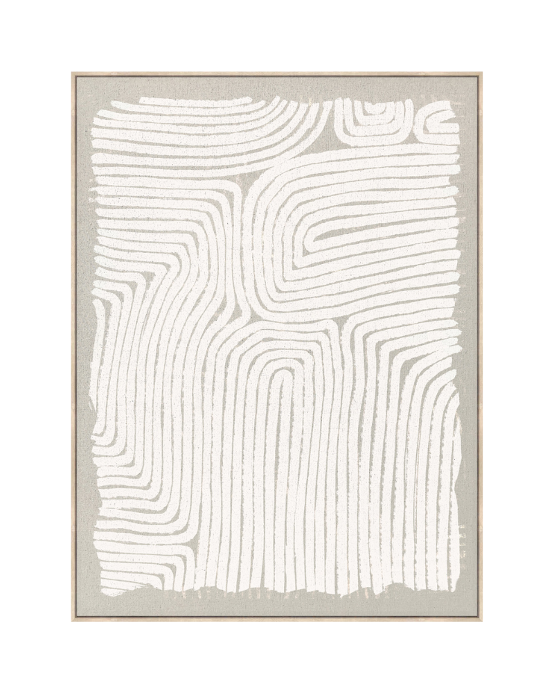 10352L Linen Artwork Hand Textured Light Nature Frame – Elegant Furnishing