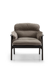 Peacefull Dark Toupe Fabric Arm Chair