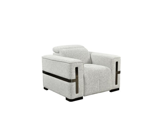 Bliss Luxury Dual Electronic Recliner Fabric Sofa Set Grey