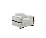 Bliss Luxury Dual Electronic Recliner Fabric Sofa Set Grey