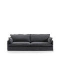 Margaret Contemporary 3 Seater Sofa In Fabric Dark Grey