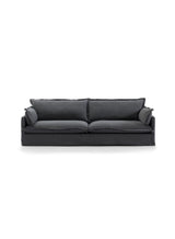 Margaret Contemporary 3 Seater Sofa In Fabric Dark Grey