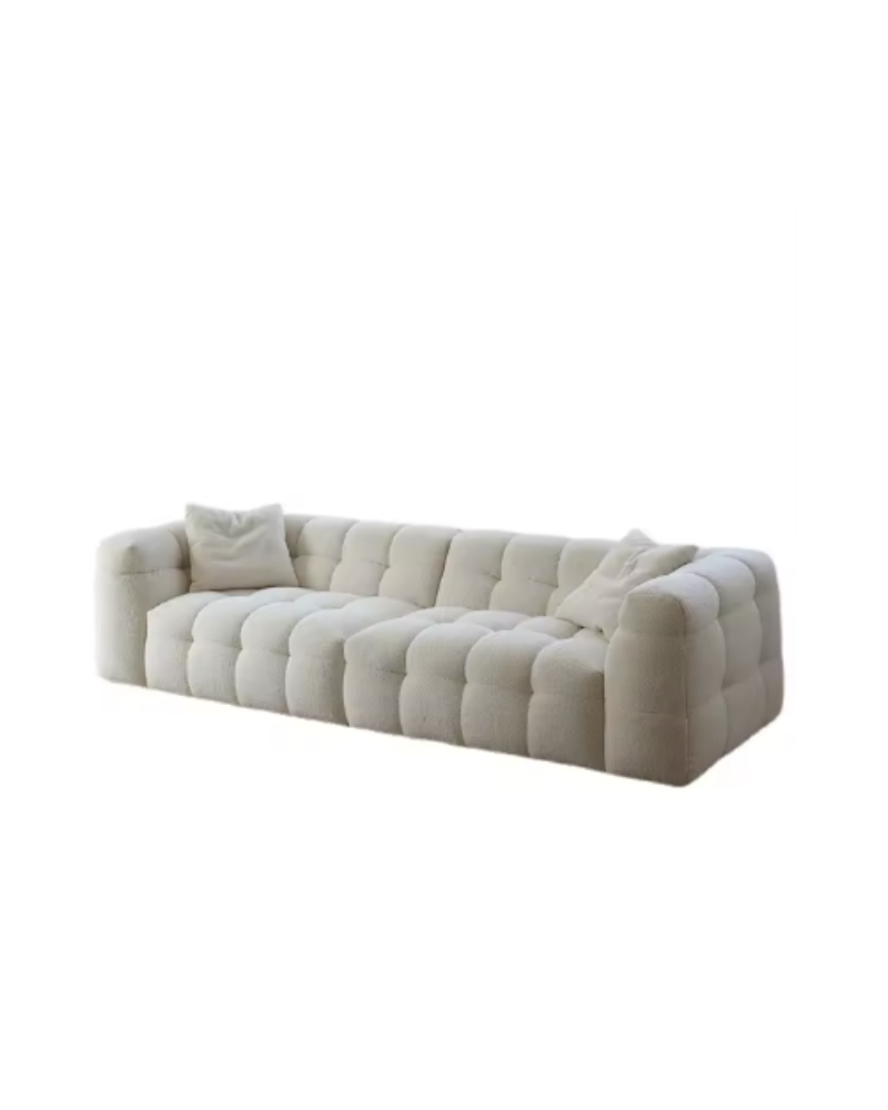 Aura Taupe Velvet Contemporary Sofa Set