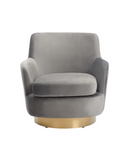 Elliott Taupe Velvet Armchair