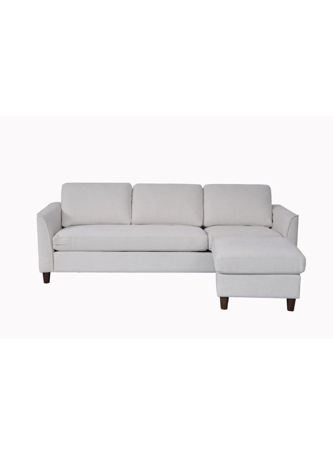 Tamim Beige Fabric Sofa With Ottoman Left Arm Chaise