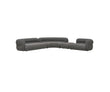 Cuddle Fabric Corner Modern Sofa Set Dark Grey