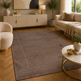 Lucca E646A Toupe Modern Area Rug