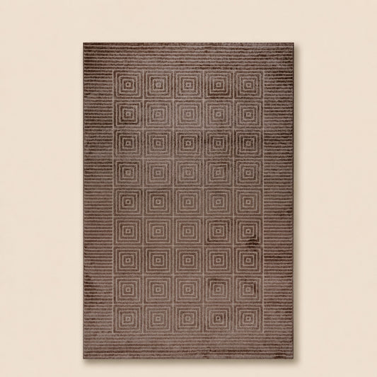 Lucca E646A Toupe Modern Area Rug