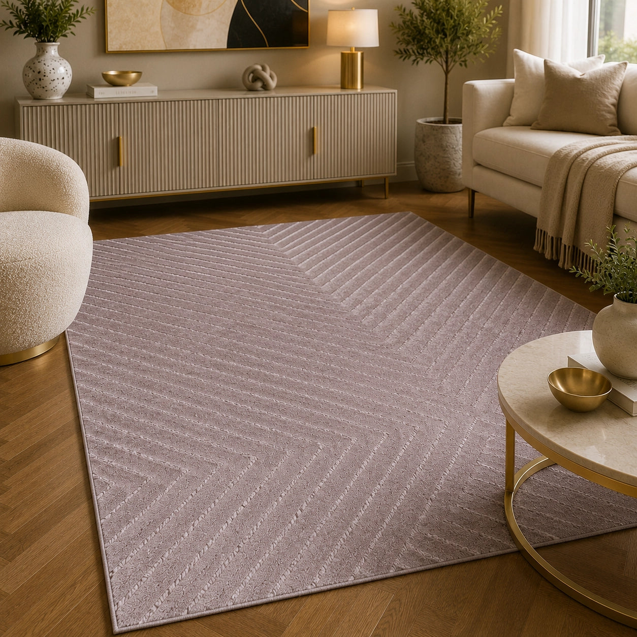 Venus E690B Beige Modern Area Rug