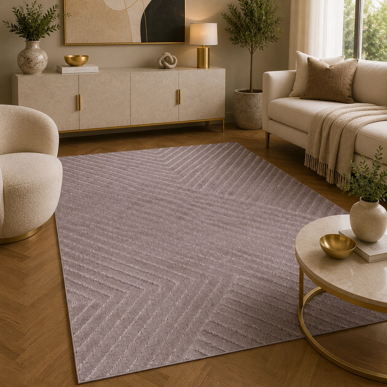 Venus E690B Beige Modern Area Rug
