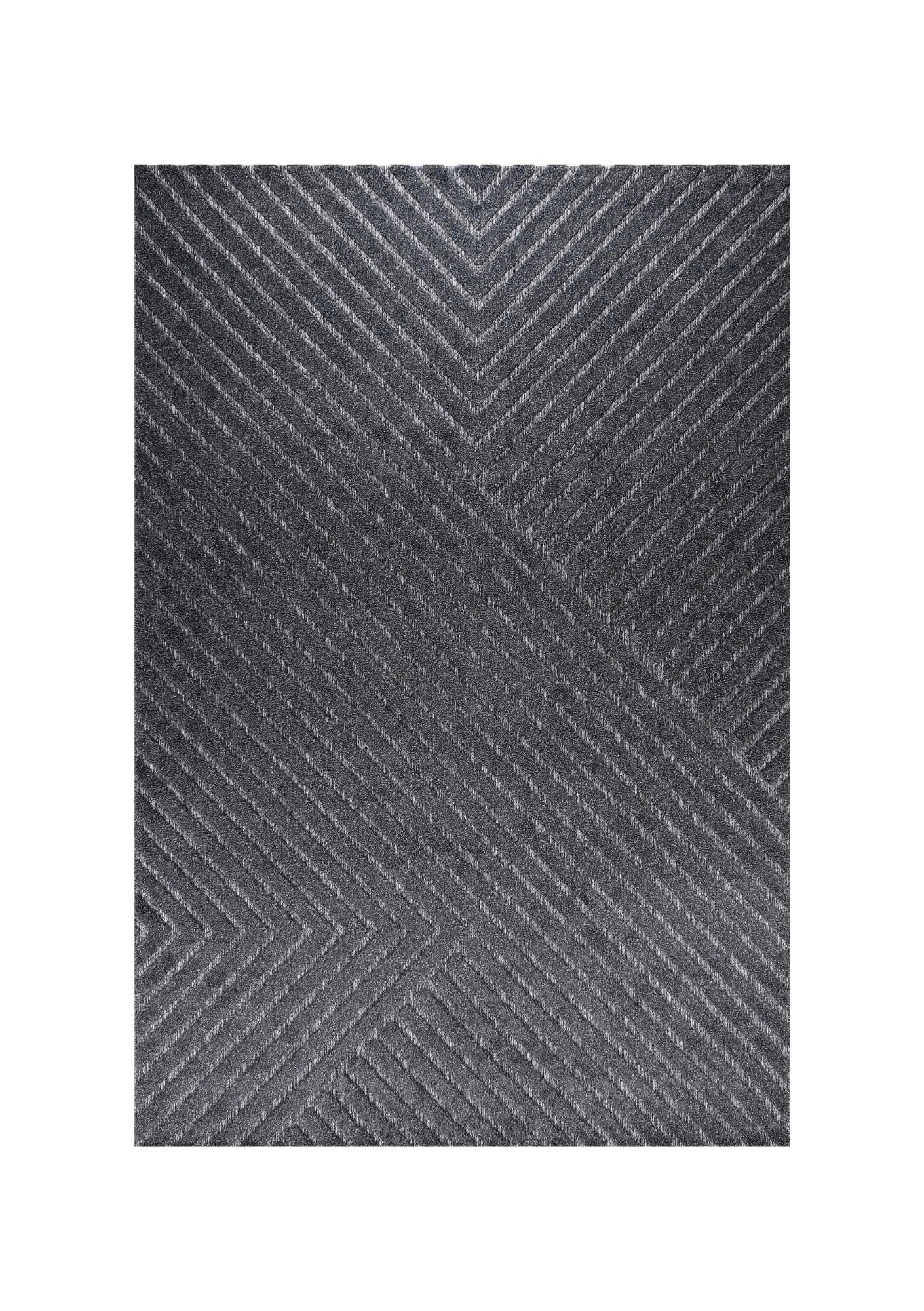 Venus E690B Dark Grey Modern Area Rug