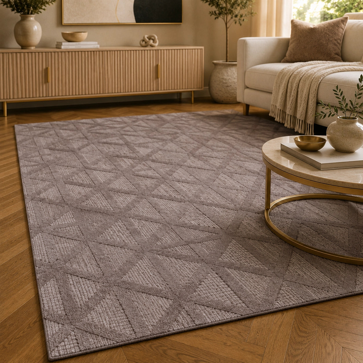 Venus E697A Beige Modern Area Rug