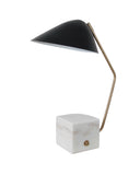 Zenith Marble Table Lamp with Black Metal Shade