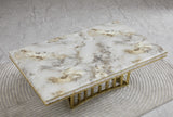 New Stela Coffee Table Marble Top Stainless Steel Base Gold