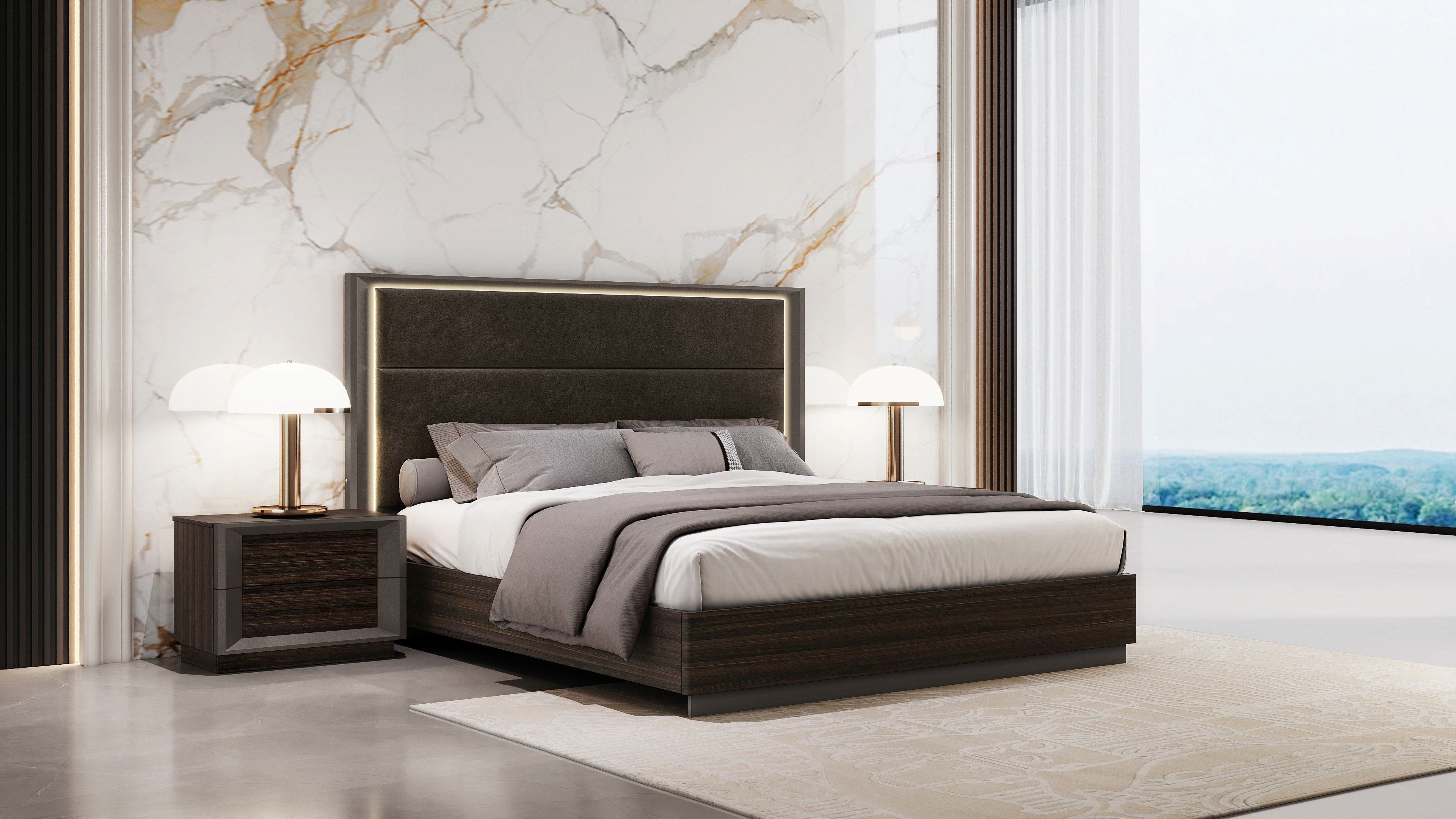Isabella Luxury Bedroom Suite Black Oak