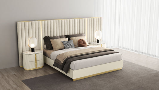 Juniper Bedroom Suite Luxury Modern Beige Gold