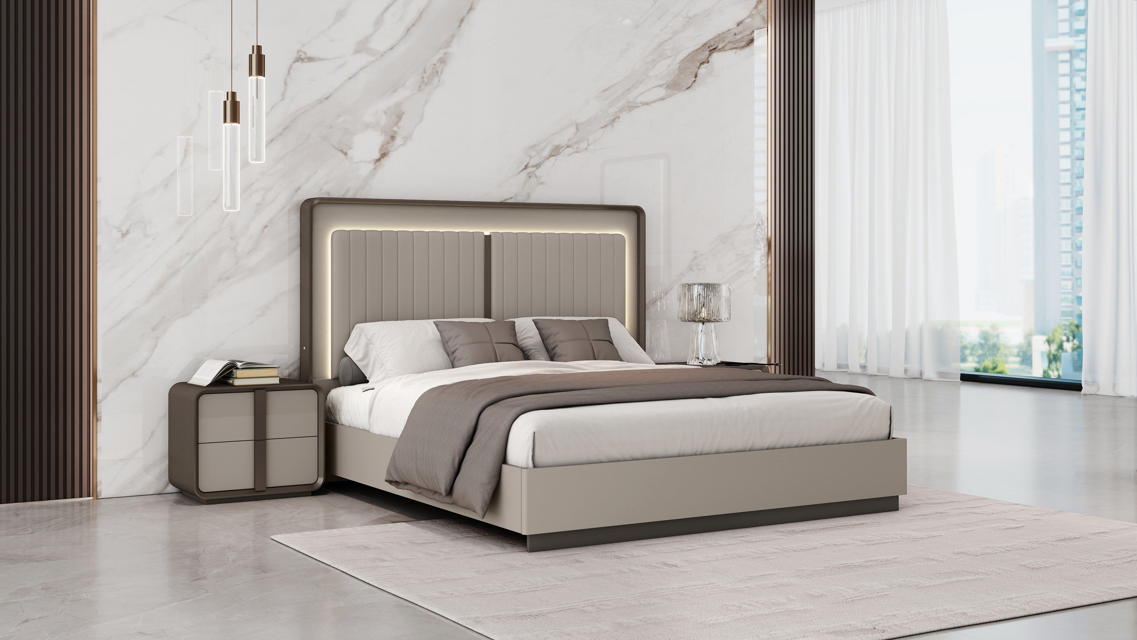 Noah Luxury Bedroom Suite Grey