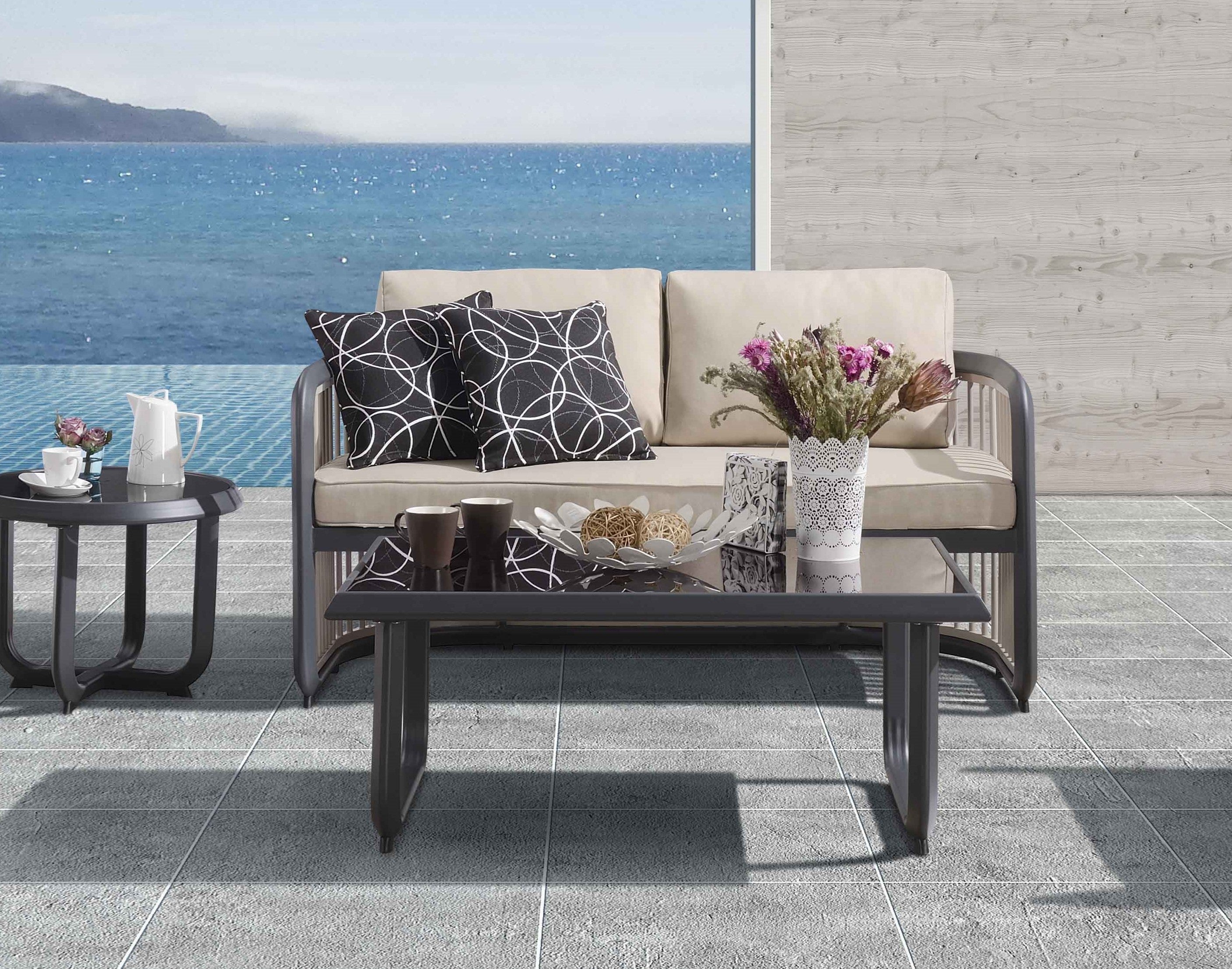 City Outdoor Coffee Table Dark Stain