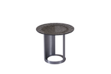 Jolien Modern Customized Grey Glass Top Stainless Steel Base Side Table